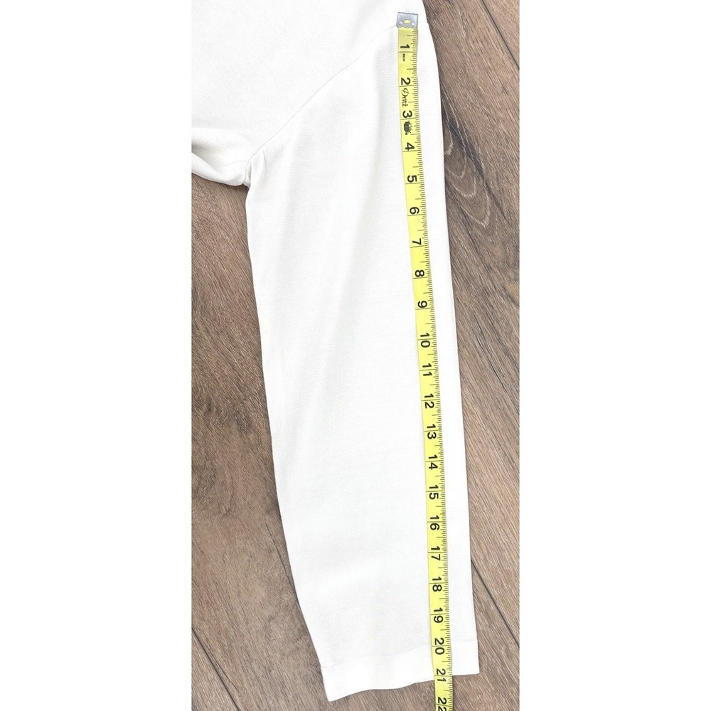 Eileen Fisher Textured Crepe Notch Collar Jacket‎ Size Medium Ivory Lyocell Boxy - Picture 7 of 10
